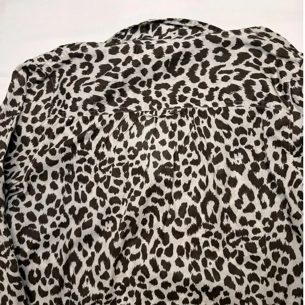 J.Crew Leopard Print Swim Cover-Up Dress Size Small Sheer NWT
